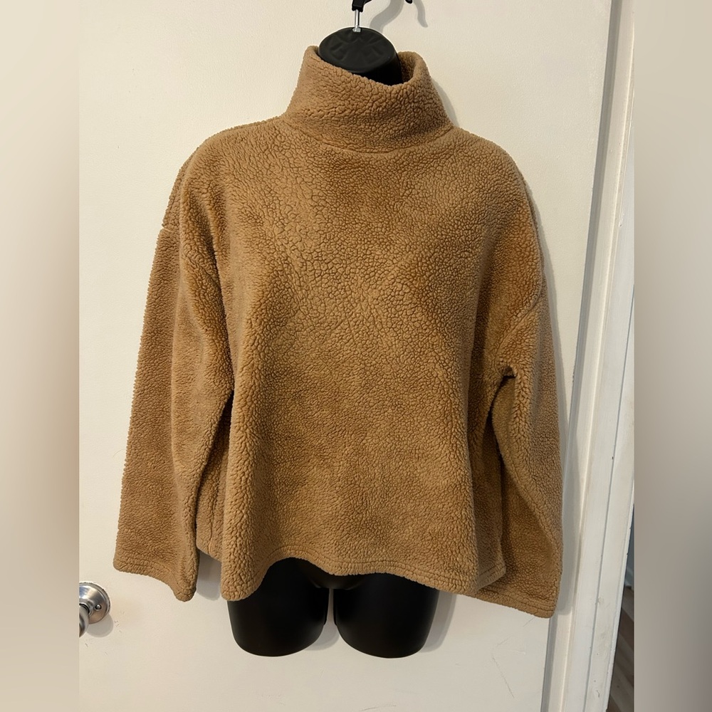 Topshop Camel Sherpa Jacket